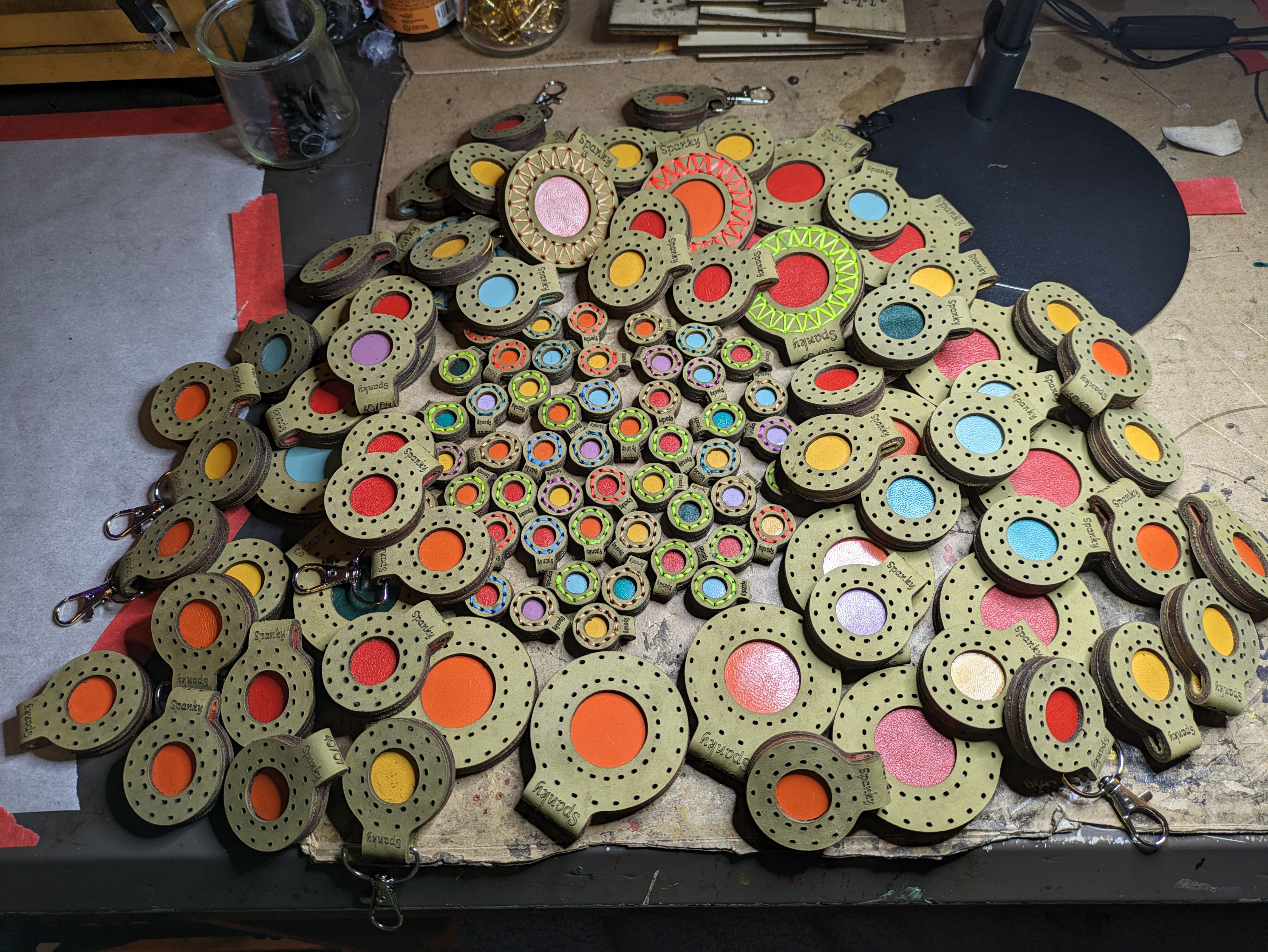 Pile of assorted spinner targets